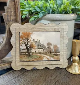 Redeemed Decor Scalloped Framed Art, Fall Farmhouse 6x8"