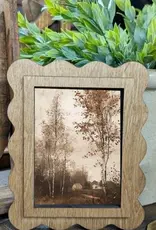 Redeemed Decor Scalloped Framed Art, Antique Cottage 6x8"