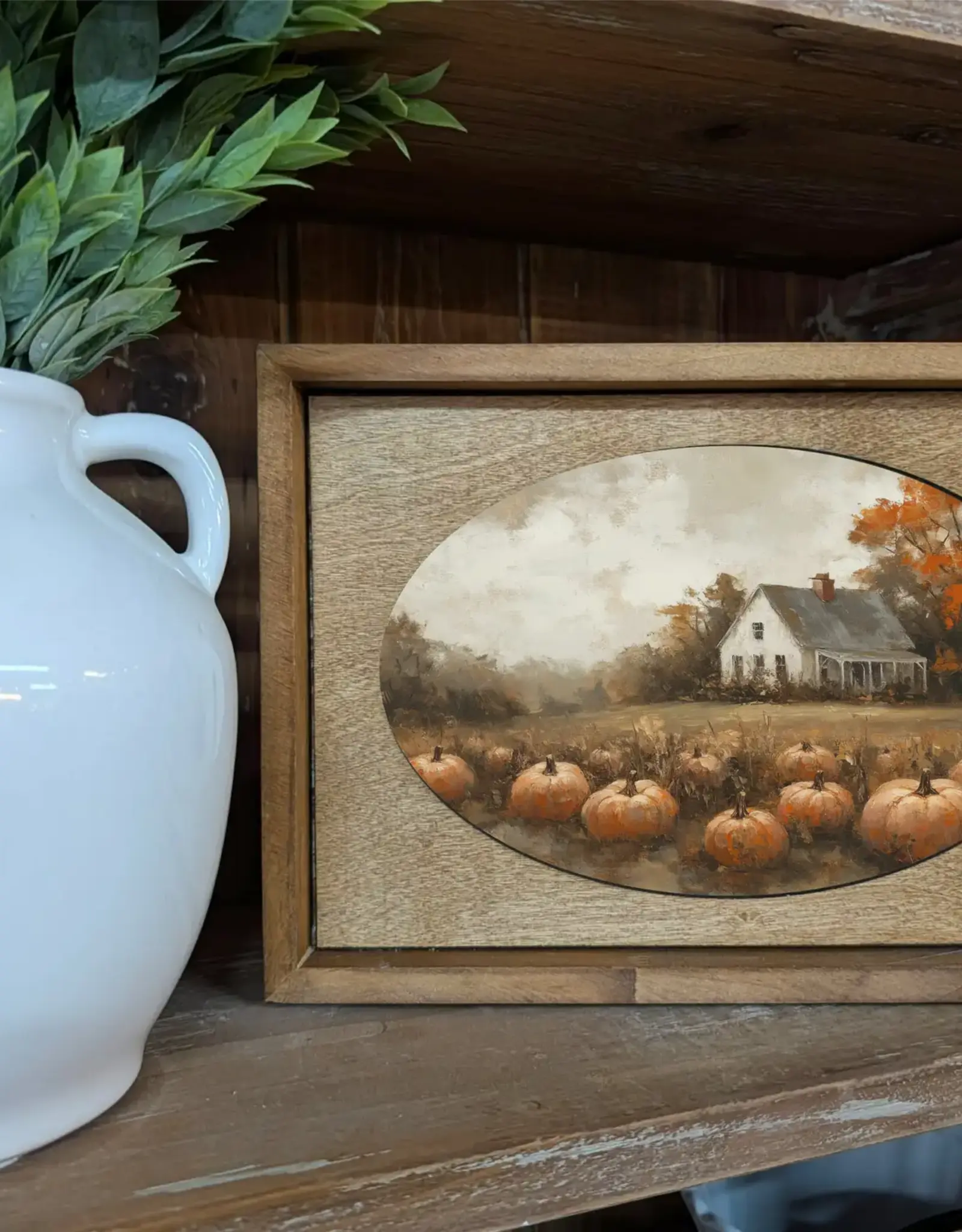 Redeemed Decor Box Framed Art, Pumpkin Farmhouse