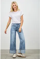 Saige Denim Mid Rise Cuffed Jeans
