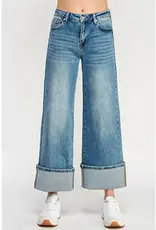 Saige Denim Mid Rise Cuffed Jeans