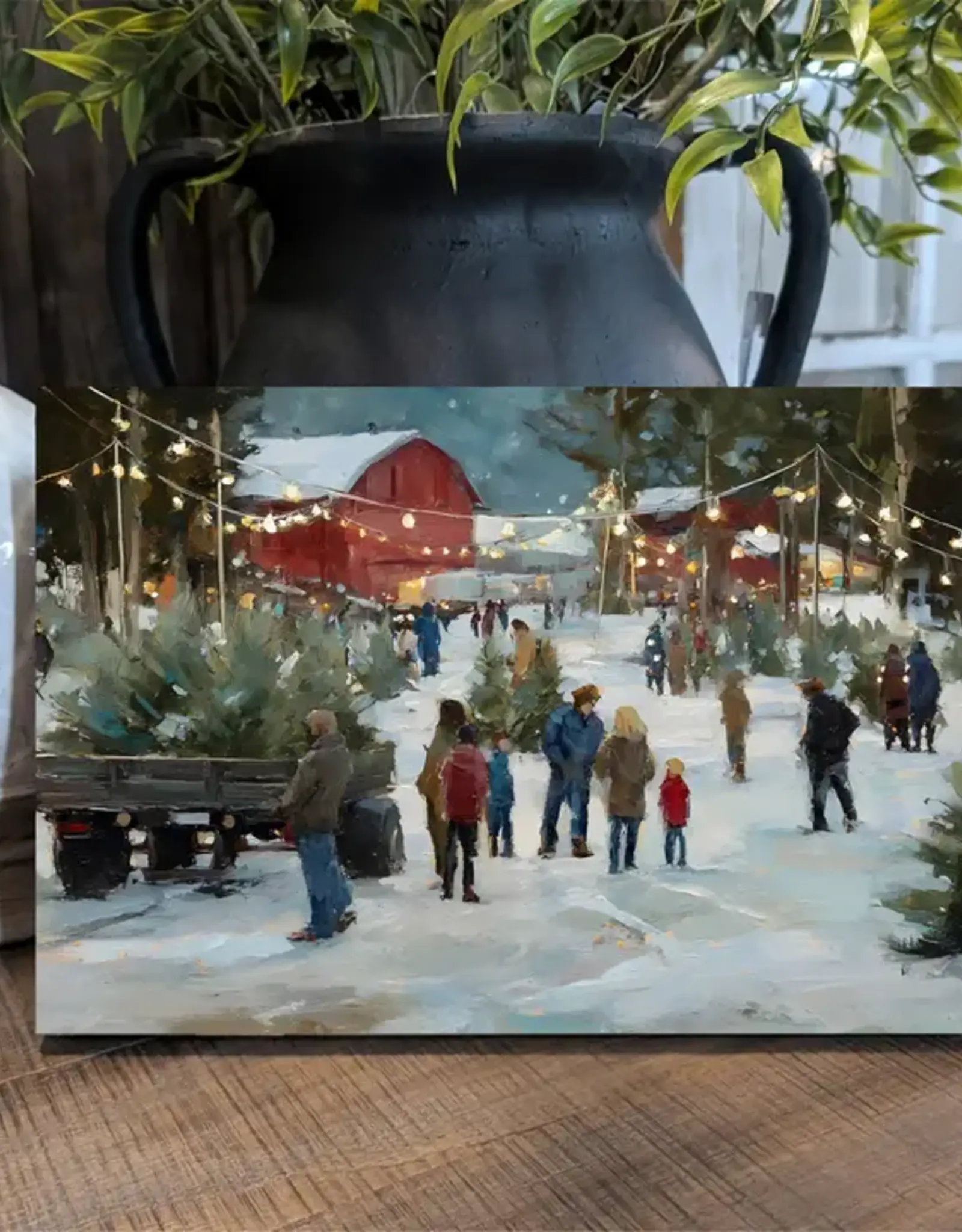 Redeemed Decor Mat Canvas Art 8x12, Tree Farm