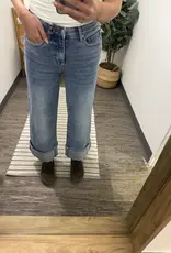 Saige Denim Mid Rise Cuffed Jeans