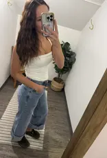 Saige Denim Mid Rise Cuffed Jeans