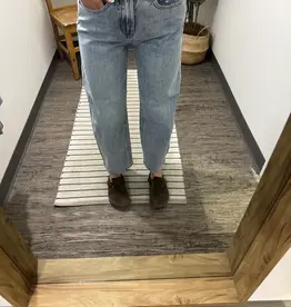 Saige Denim High Rise Curve Barrel Leg Jeans