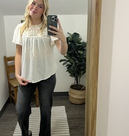 Blu Pepper Lace Short Sleeve Top
