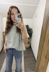 Listicle Striped Blouse With Embroidery