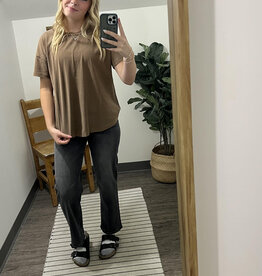 Blu Pepper Round Neck Short Sleeve Knit Top