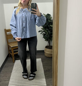 Listicle Floral Embroidered Blouse