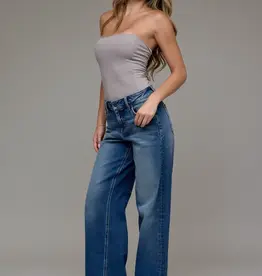 Hidden Logan Mid Rise Dad Jeans Dark Wash