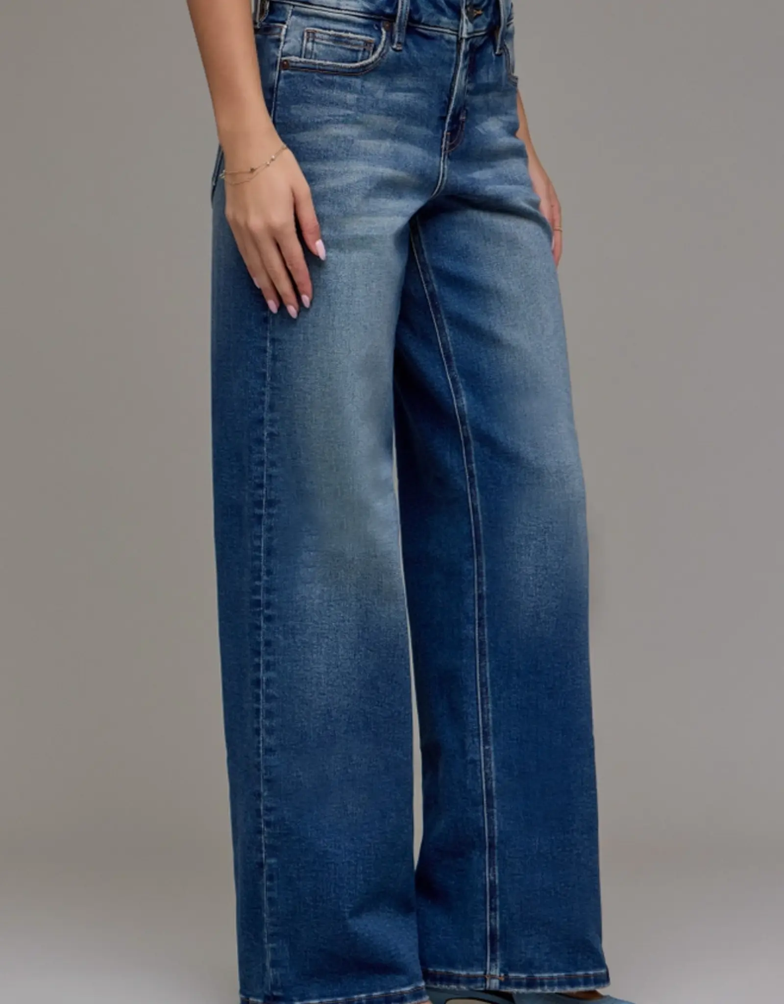 Hidden Mid Rise Dark Vintage Dad Jeans