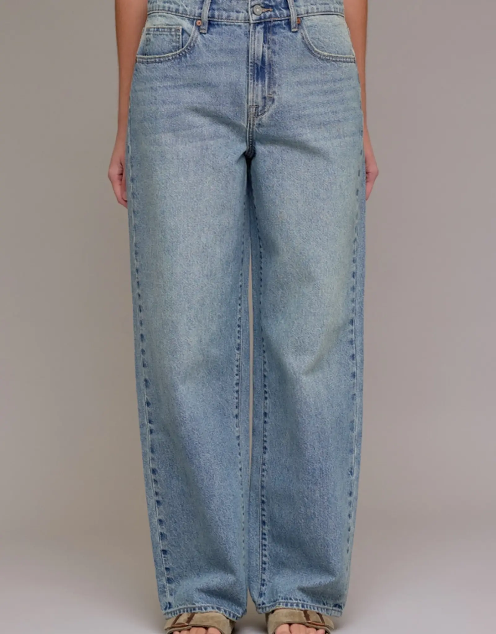 Hidden High Rise Vintage Wash Baggy Jeans