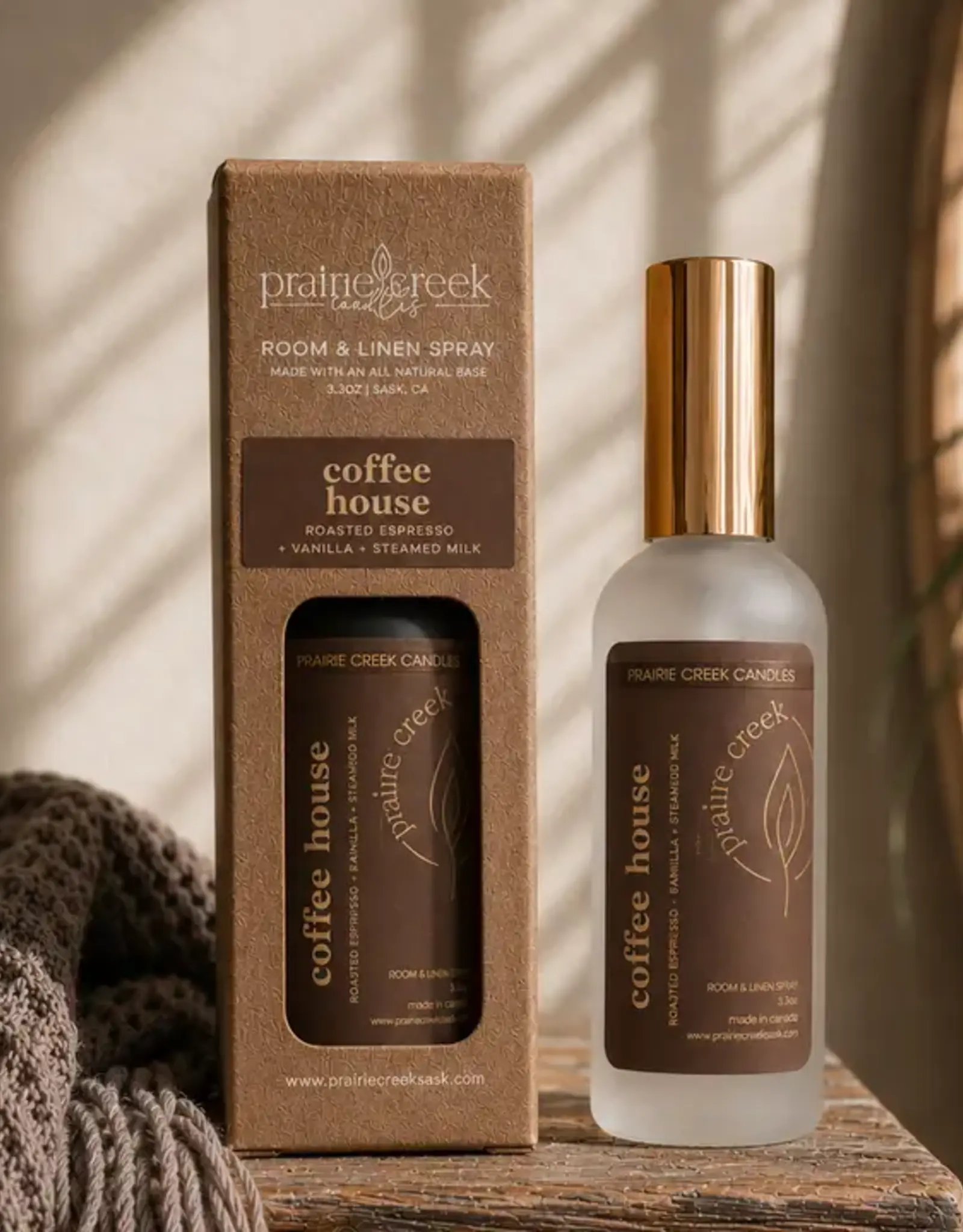 Prairie Creek Candles Room Spray, Coffee House