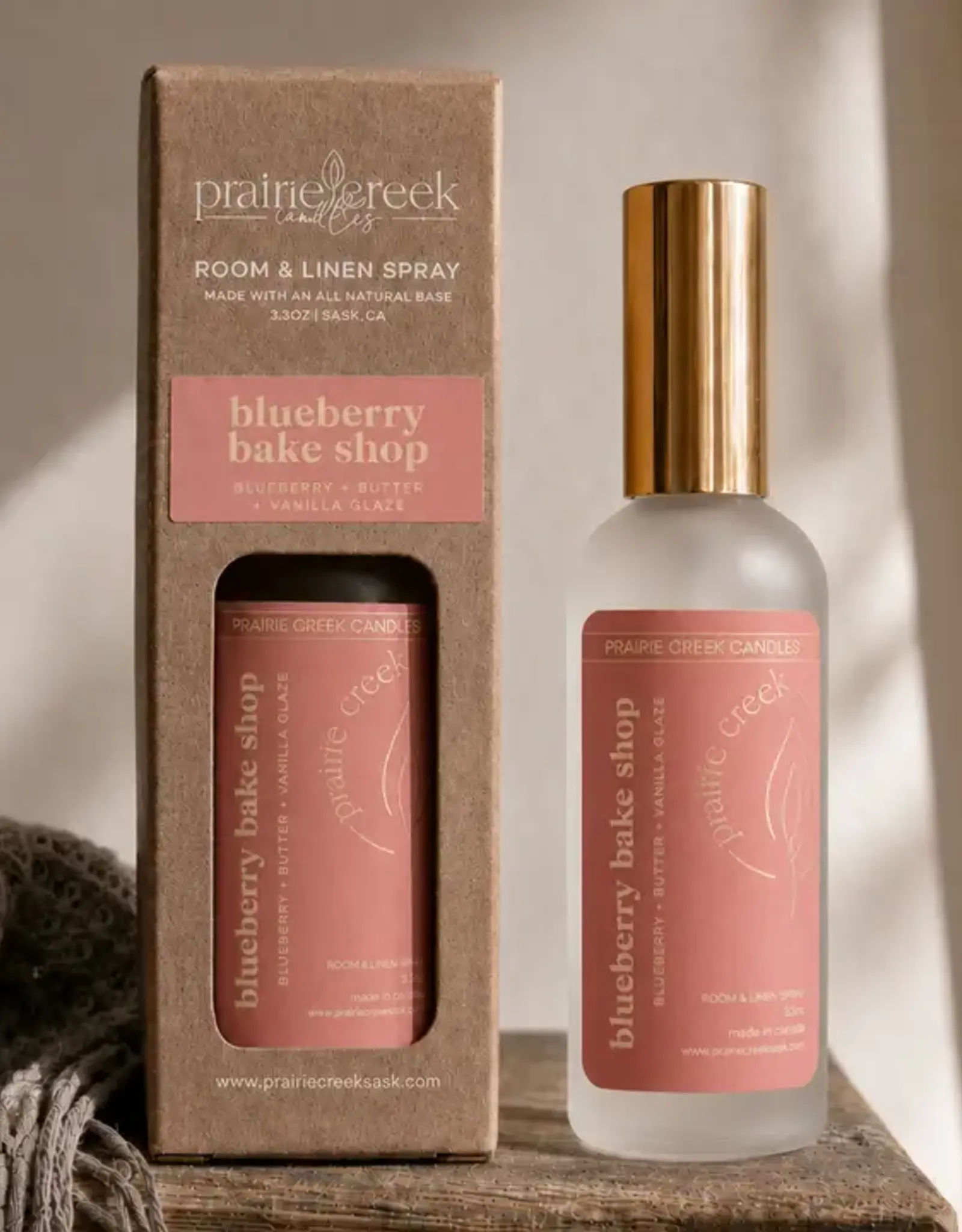 Prairie Creek Candles Room Spray, Blueberry Bake Shop