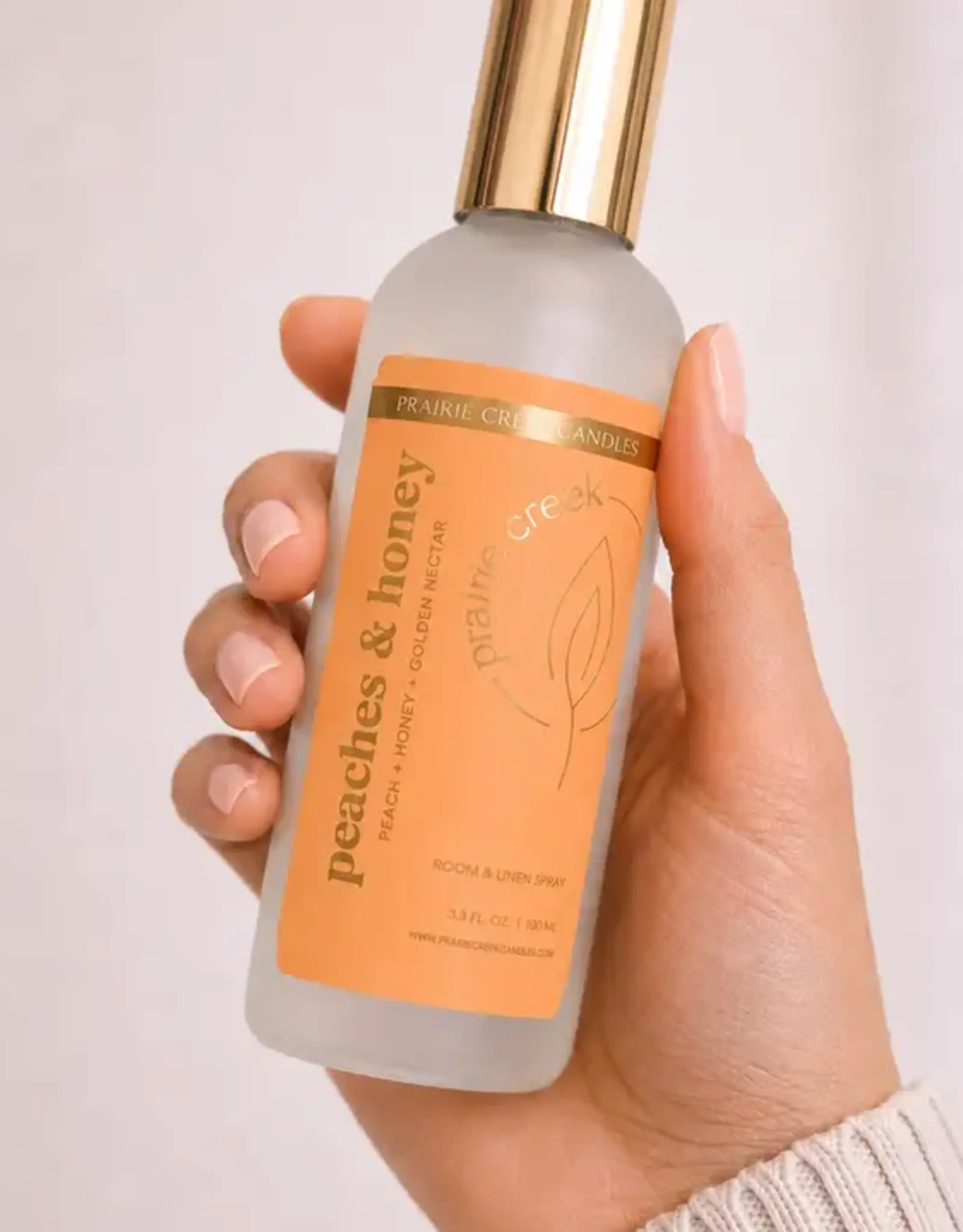 Prairie Creek Candles Room Spray, Peaches & Honey