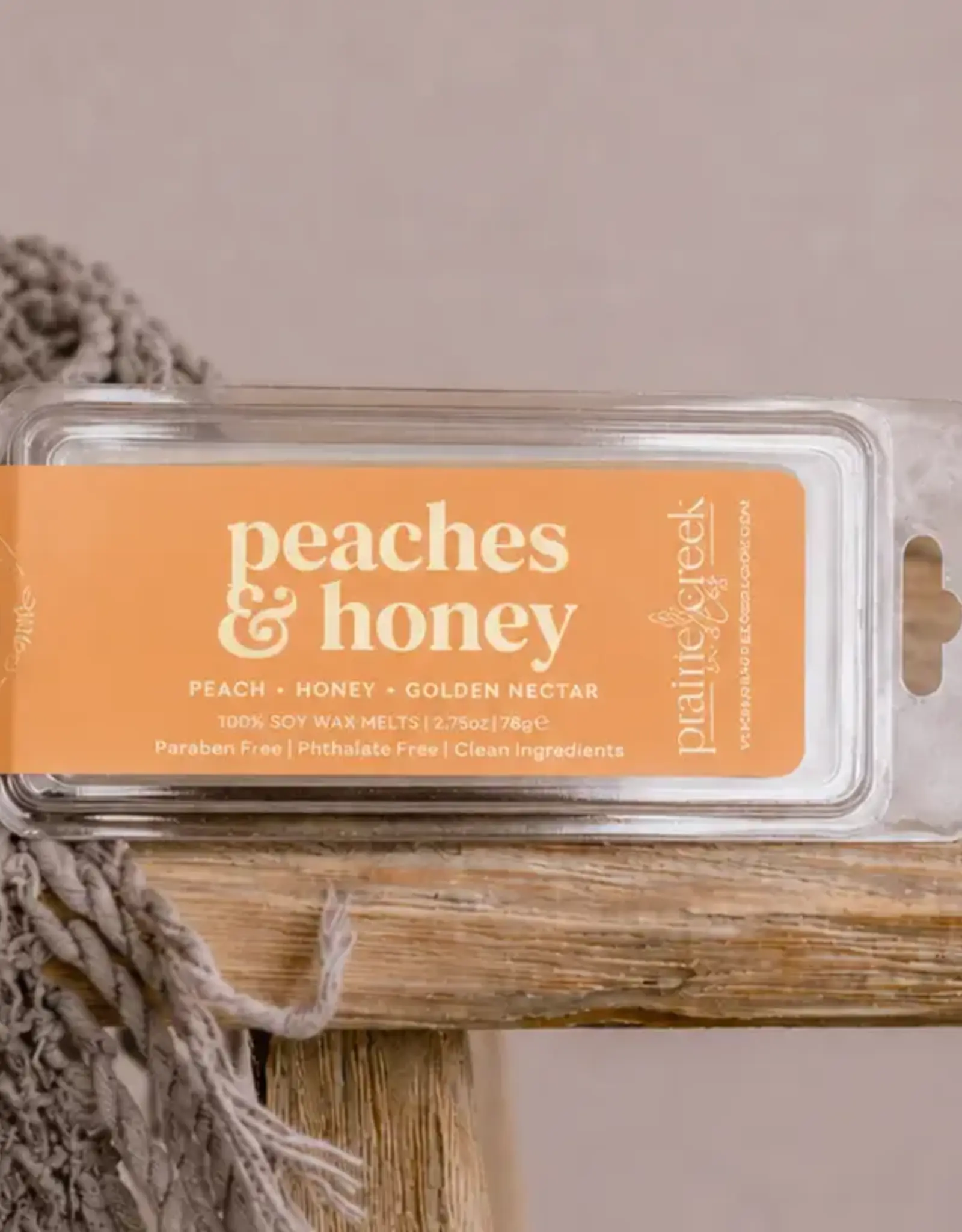Prairie Creek Candles Wax Melts, Peaches & Honey