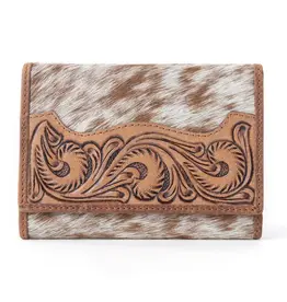 Myra Bag Dune Wave Trail Wallet, Brindle Ivory