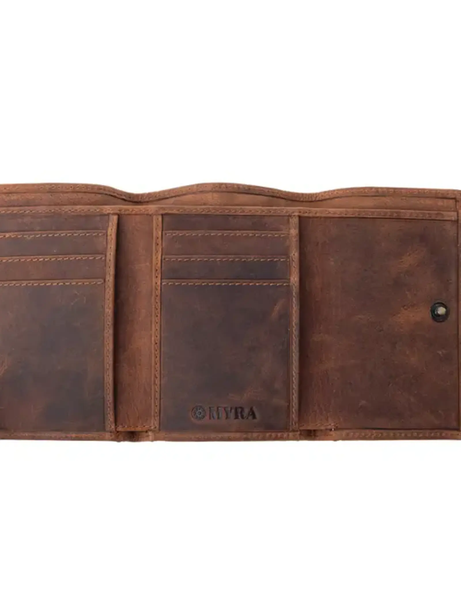 Myra Bag Dune Wave Trail Wallet, Brindle Ivory