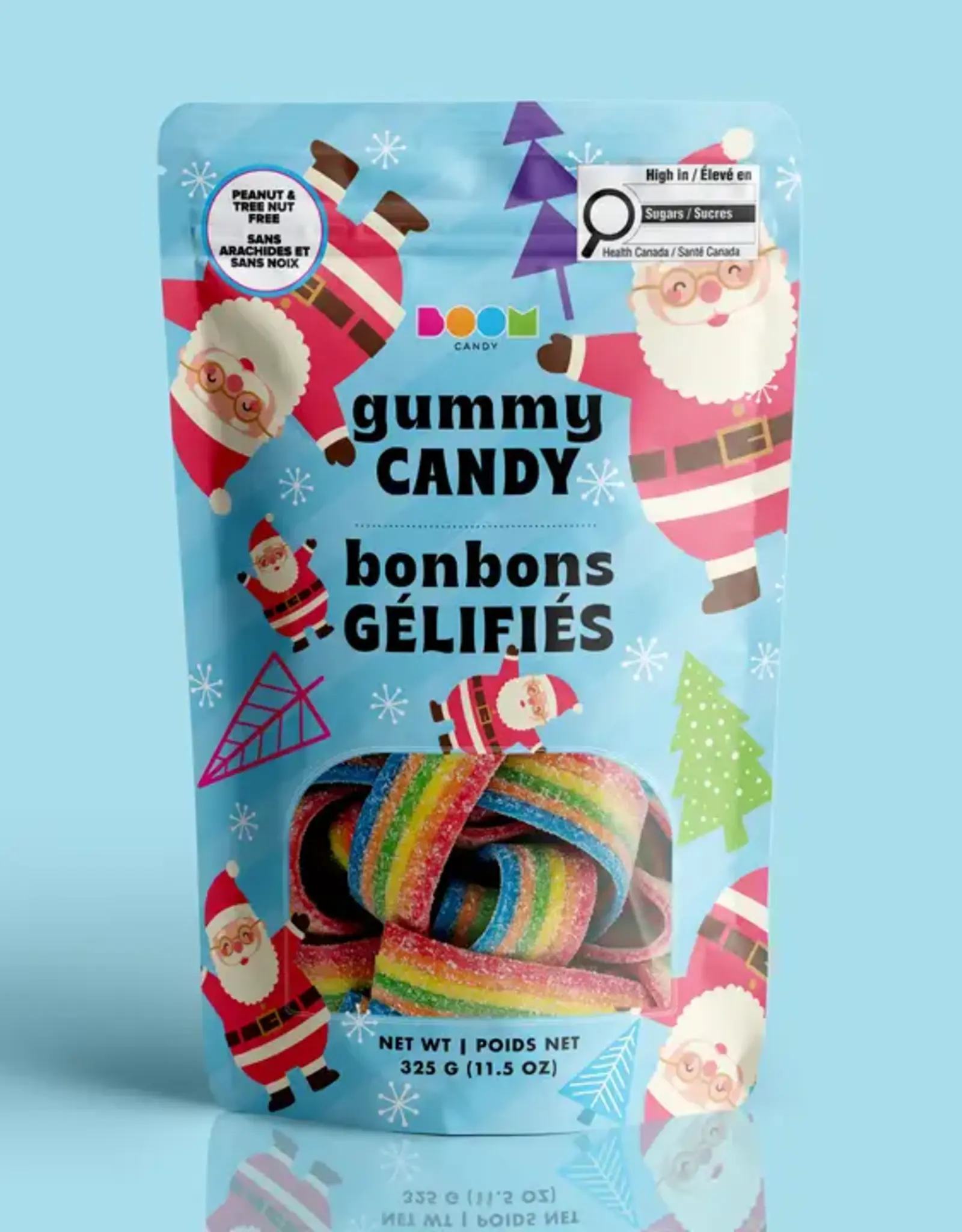 Boom Candy Sour Rainbow Belts (Santa Edition)