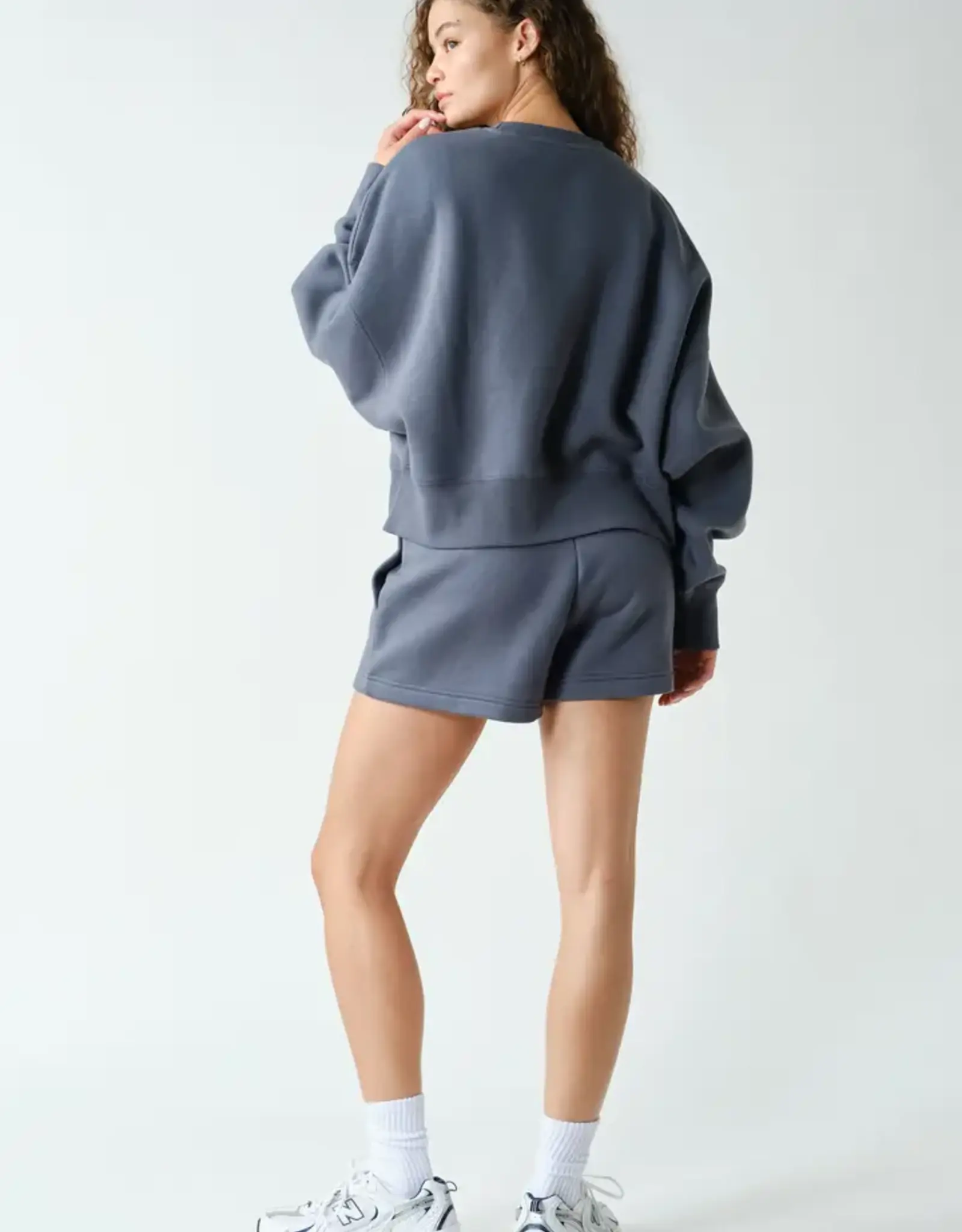 Mono B Cloud Fleece Balloon Sleeve Crewneck