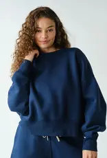 Mono B Cloud Fleece Balloon Sleeve Crewneck