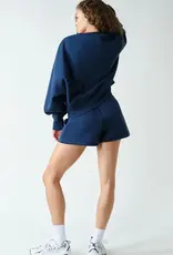 Mono B Cloud Fleece Balloon Sleeve Crewneck