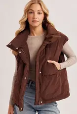 High Neck Quilted Puffer Vest