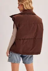High Neck Quilted Puffer Vest