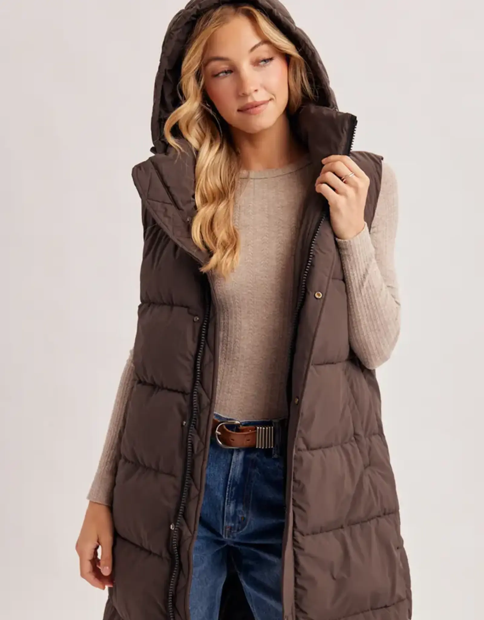 Longline Quilted Zipper