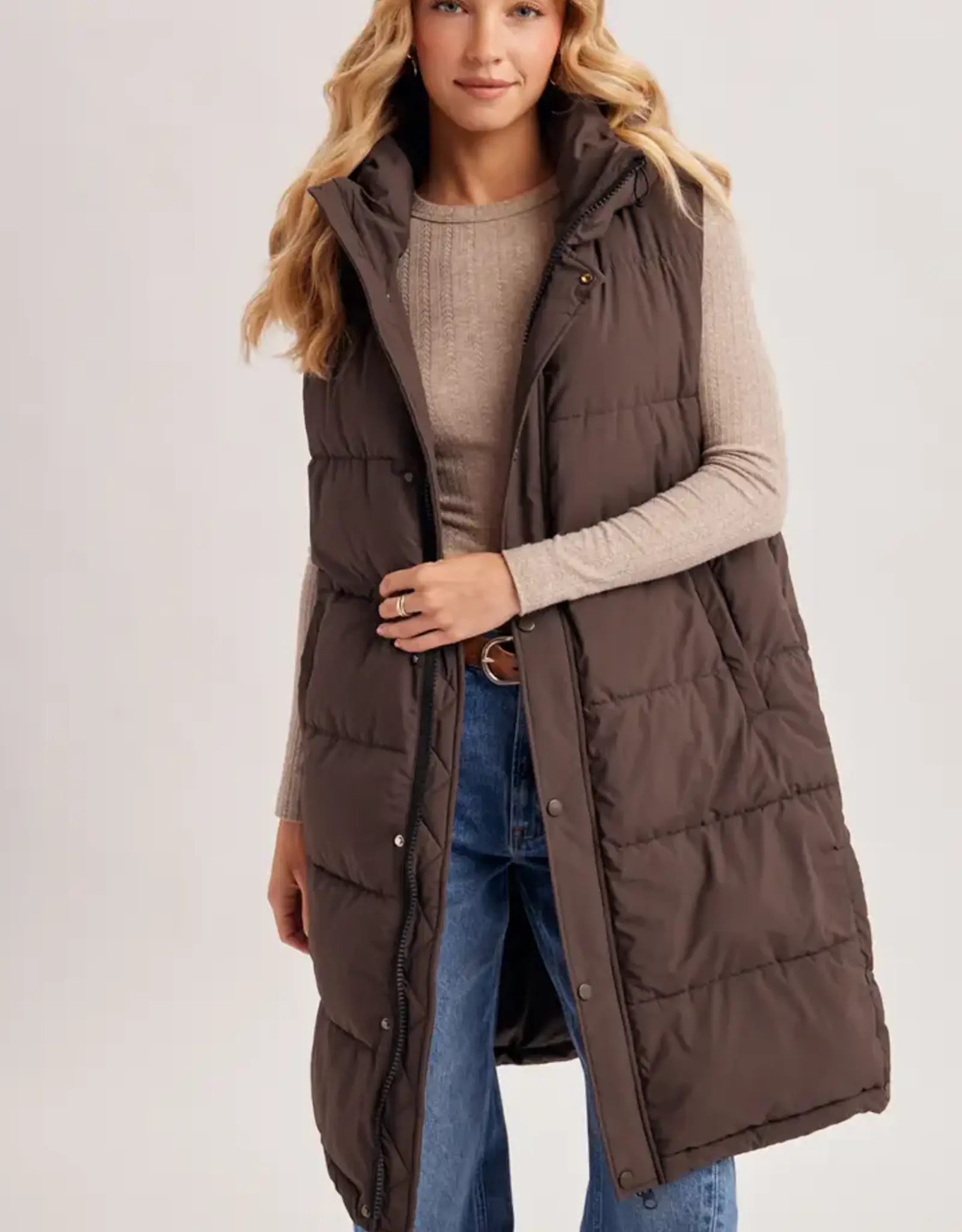 Longline Quilted Zipper