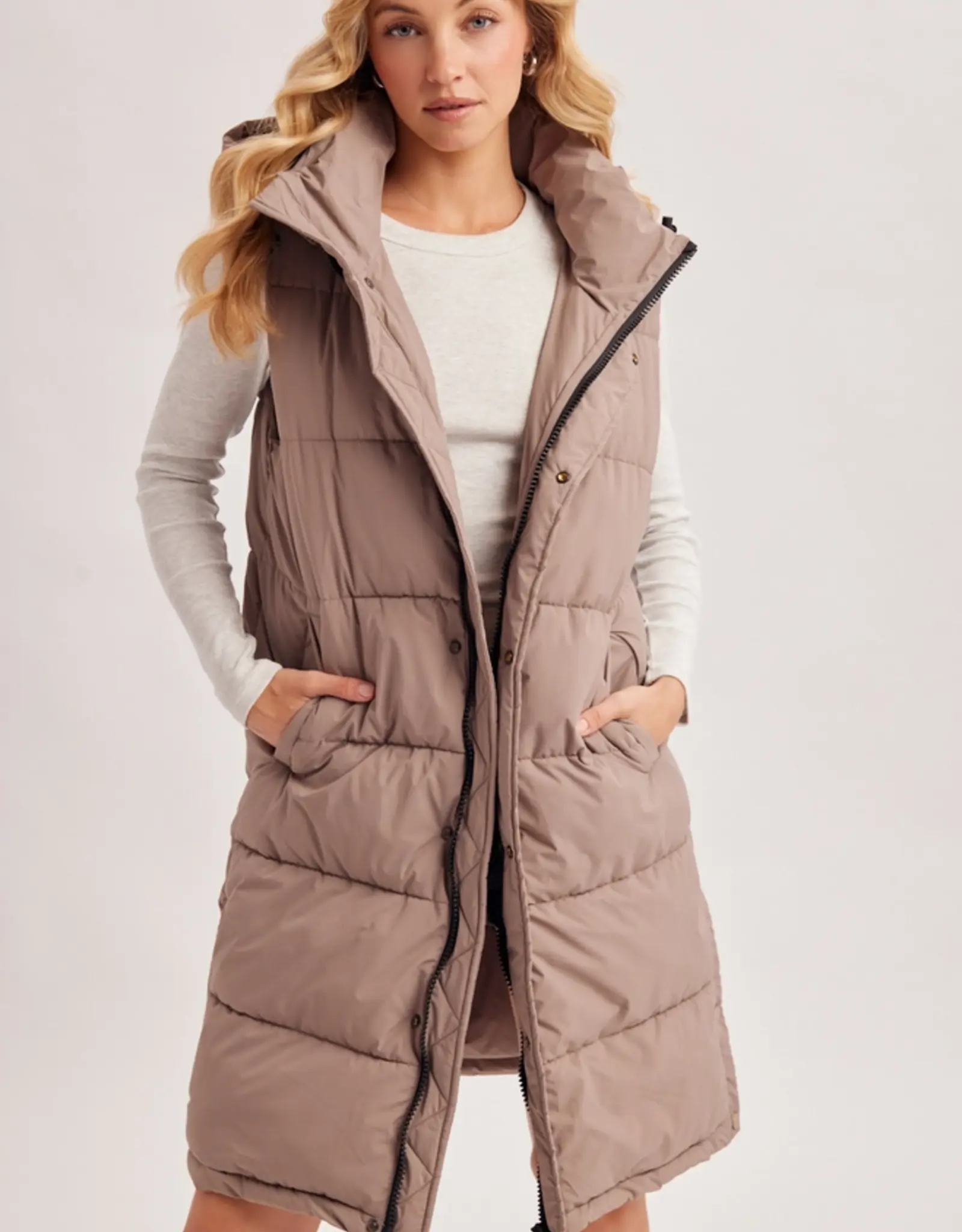 Longline Quilted Zipper