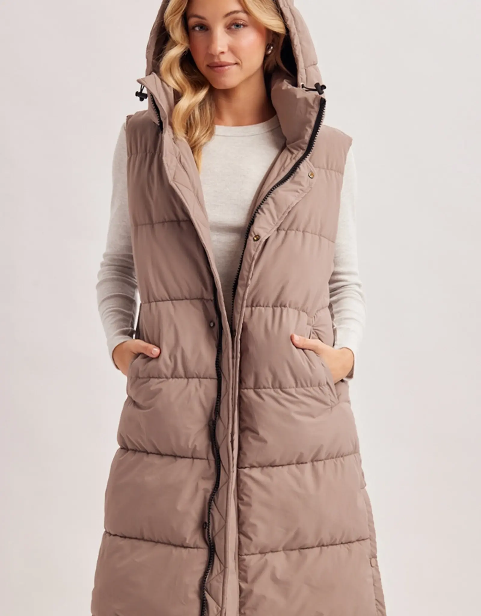 Longline Quilted Zipper