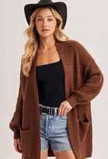 Basket Weave Longline Cardigan
