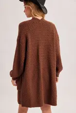 Basket Weave Longline Cardigan