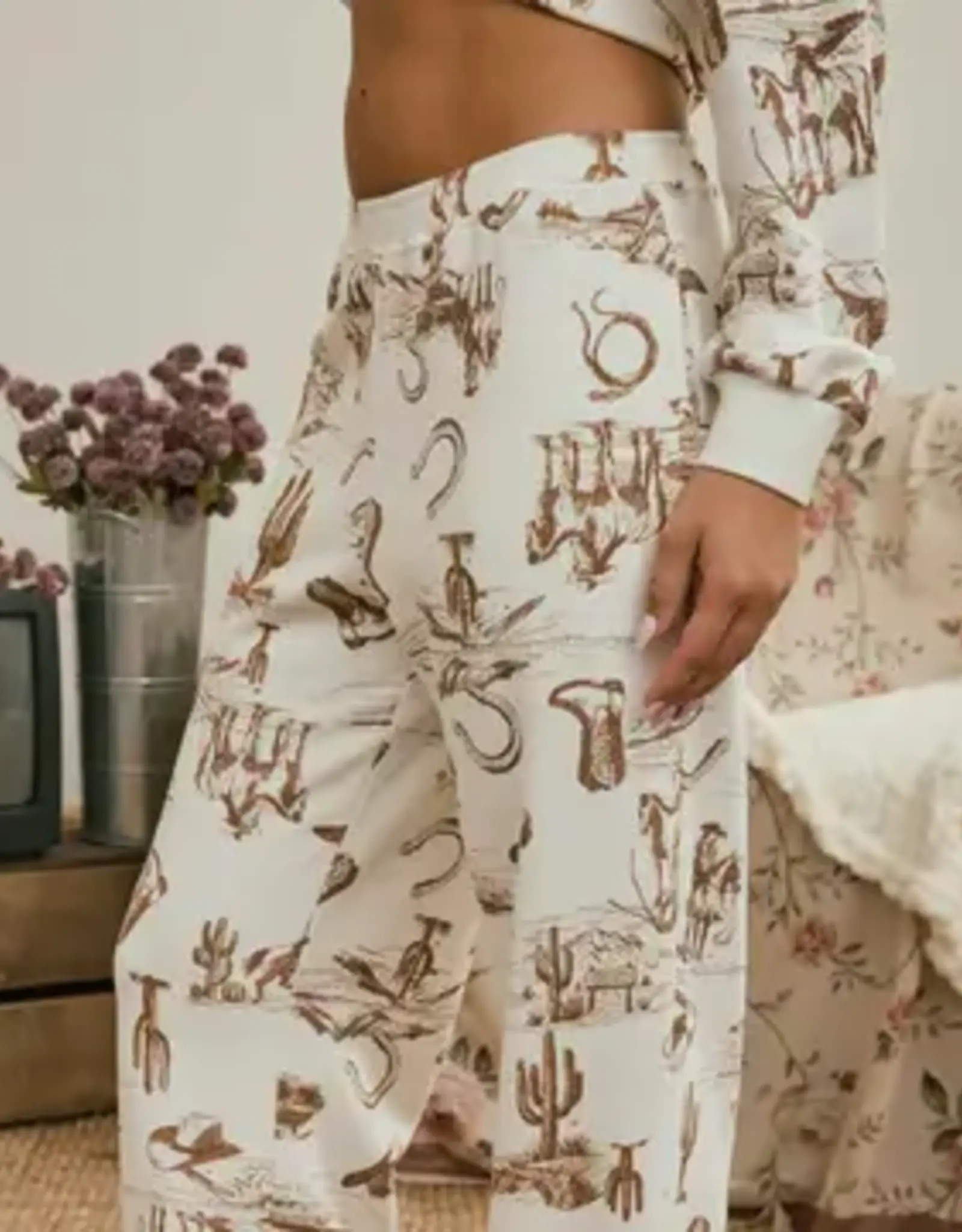 J.O.A Western Print Joggers