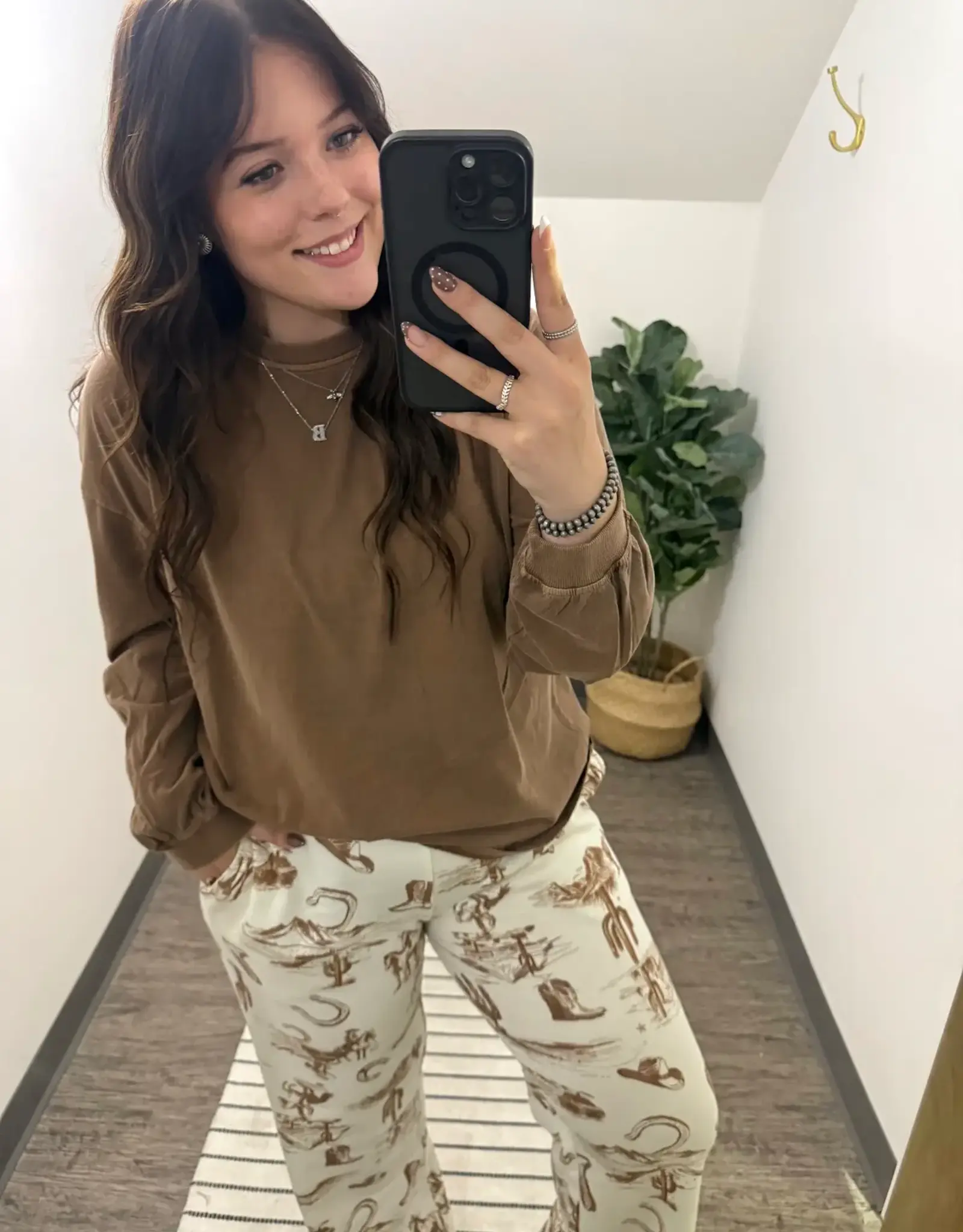 J.O.A Western Print Joggers