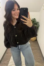 Button Down Cable Knit Cardigan