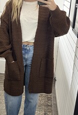 Basket Weave Longline Cardigan