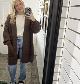 Basket Weave Longline Cardigan