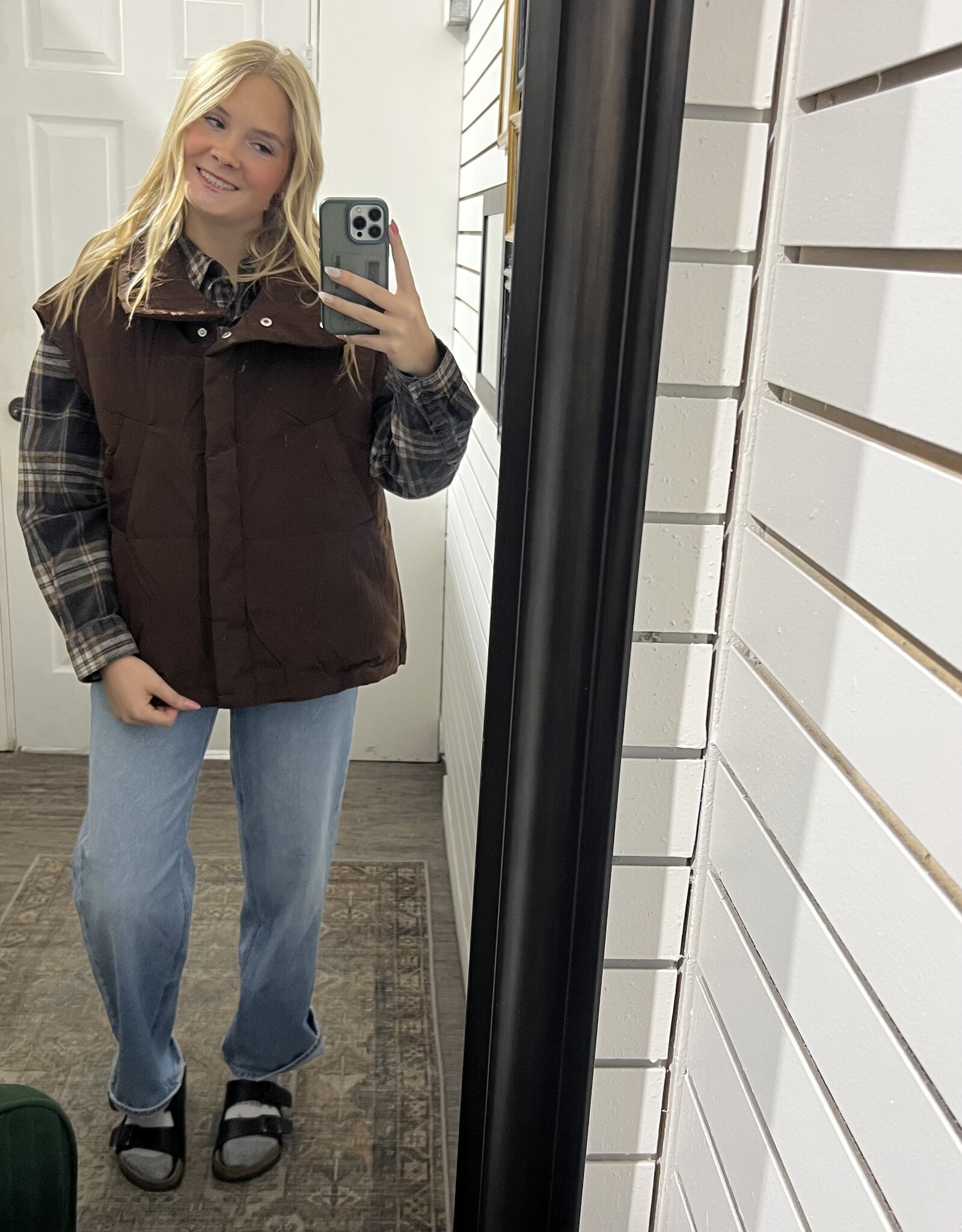 High Neck Quilted Puffer Vest
