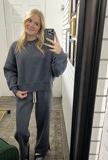 Mono B Cloud Fleece Balloon Sleeve Crewneck
