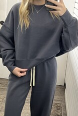 Mono B Cloud Fleece Balloon Sleeve Crewneck