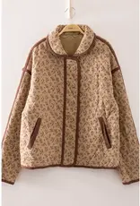 Very J Floral Quilted Jacket