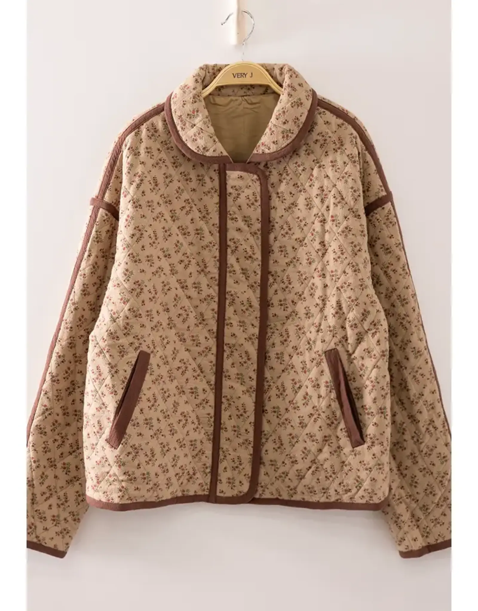 Very J Floral Quilted Jacket