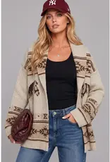 Very J Southwest Horse Knit Cardigan
