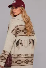 Very J Southwest Horse Knit Cardigan