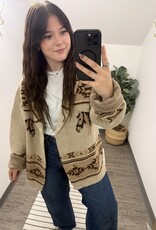 Very J Southwest Horse Knit Cardigan