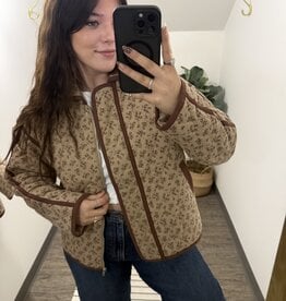 Very J Floral Quilted Jacket