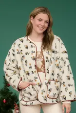 Blu Pepper Floral Sherpa Jacket