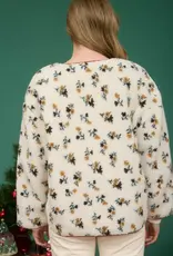 Blu Pepper Floral Sherpa Jacket